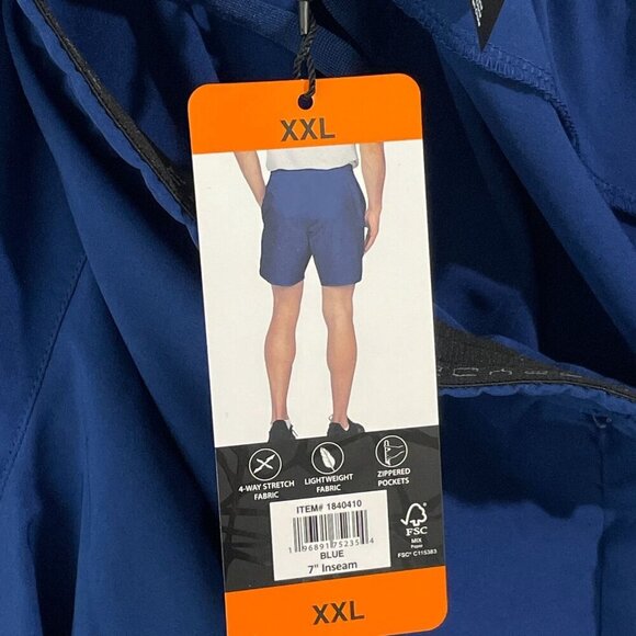 NEW Spyder Active Mens XXL Blue Lightweight 4-Way Stretch Athletic Shorts - Picture 5 of 8